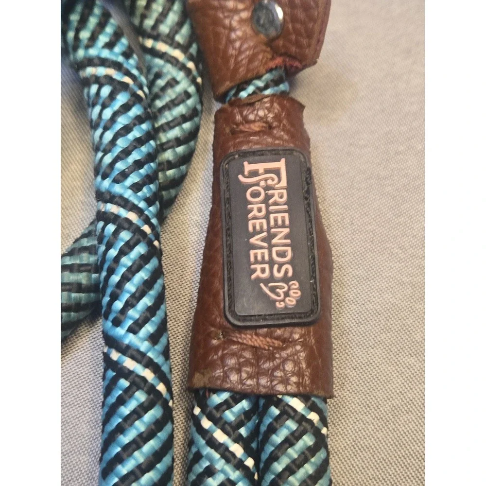 Friends Forever Durable Dog Rope Slip Leash 6ft Reflective Training Lead Teal
